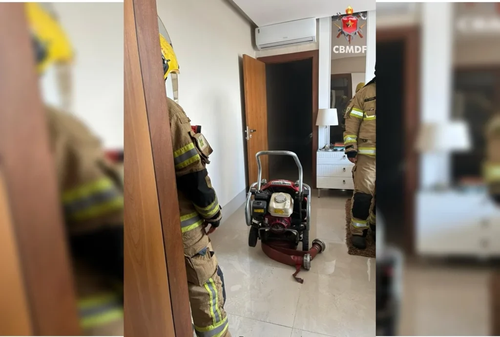 Incêndio em residência deixa uma pessoa ferida em Águas Claras